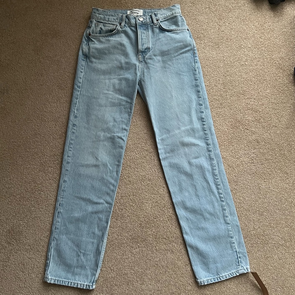 Reformation Casey Relaxed Mid Rise Straight Jeans